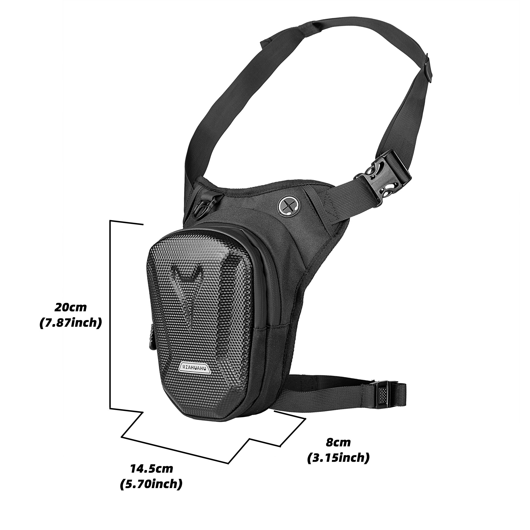 Bolso de pierna táctico para motocicleta Bolso de ciclismo diagonal al aire libre para hombre Bolsillo de polainas impermeable multifuncional para motocicleta de gran capacidad