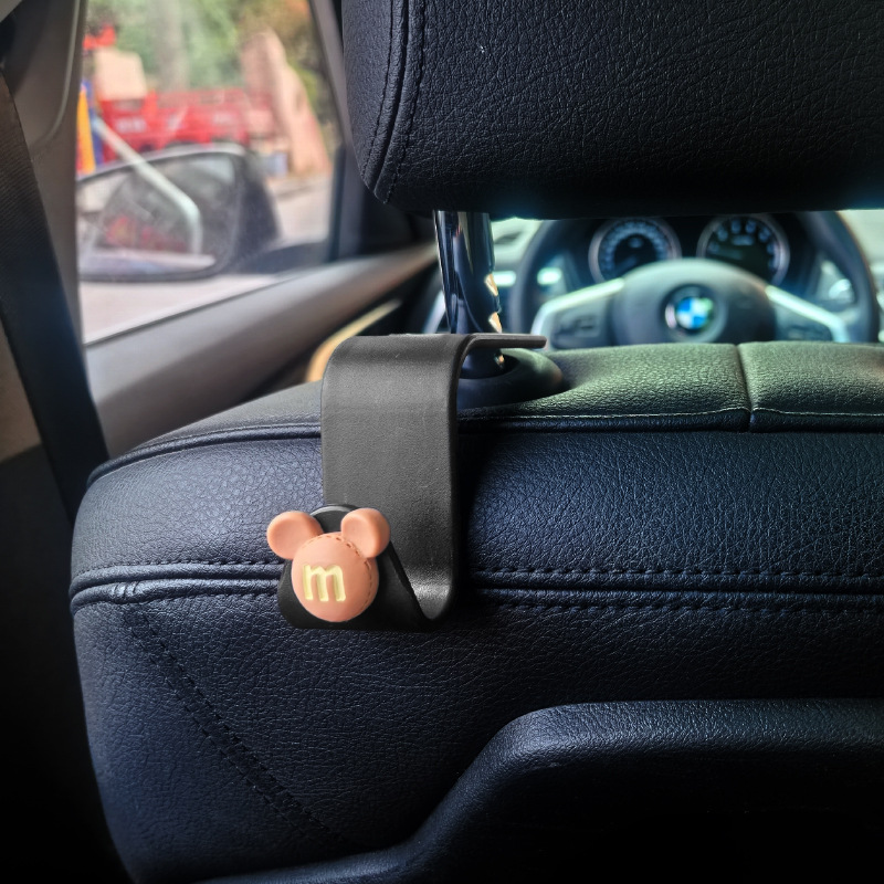 Gancho trasero del automóvil Gancho del respaldo del asiento Gancho multifuncional del automóvil del automóvil Gancho pequeño del automóvil Gancho del asiento de dibujos animados