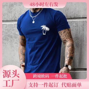 Men's 100 Cotton Short Sleeve T-shirt Top Loose PLUS SIZE