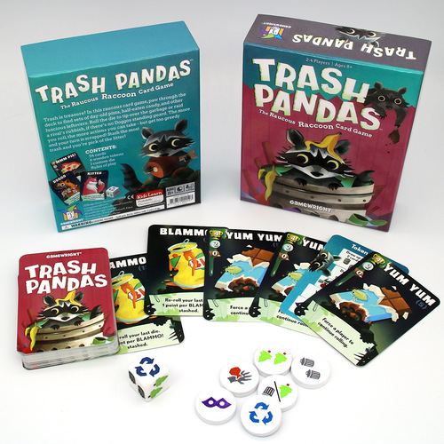 TRASH PANDAS Full English Trash Bear Family Party Birthday Party Parent-Child Strategy Game