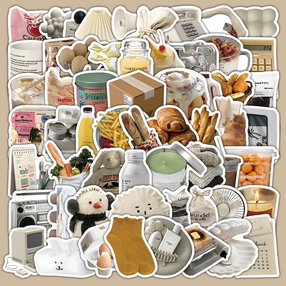 Sticker Pack, multi-design aesthetic stickers, 8×8 cm high-quality sheets, assorted counts 60–103 pcs