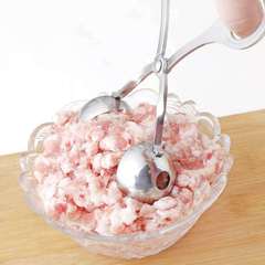 Kitchen Creative Stainless Steel Scissor-Type Kitchen Gadgets Ice Cream Ball Clip Precision Polished Meatball Clip Meatball Maker