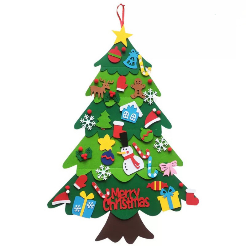 クロスボーダーフェルト DIY クリスマス装飾新しい子供のおもちゃペンダントクリスマスギフトフェルトクリスマスツリー|undefined