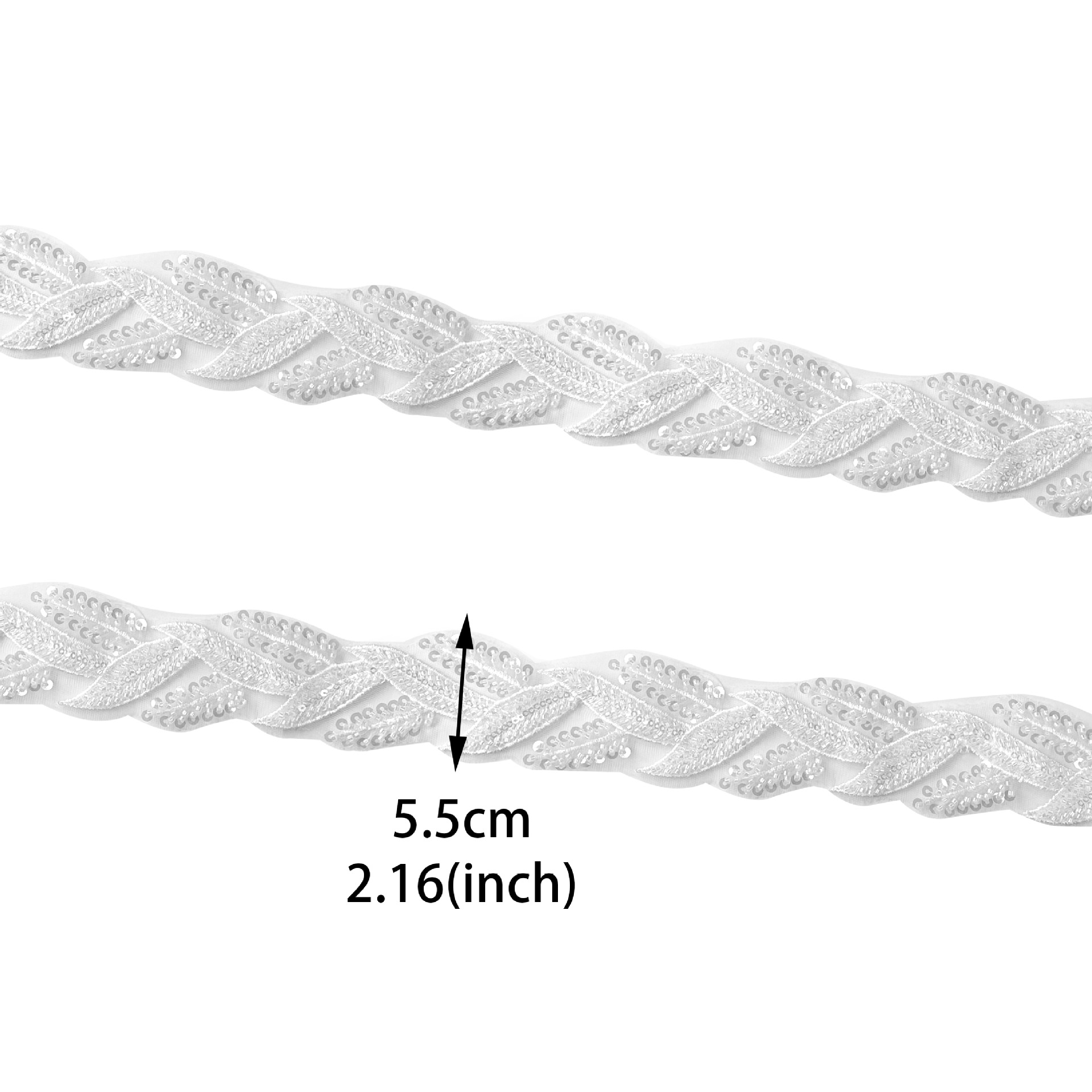 Máquina de bordado de tubo de perlas accesorios de ropa de código de barras hojas de olivo bordado de perlas de código de barras malla hilo de encaje ancho textil comercio exterior image 6