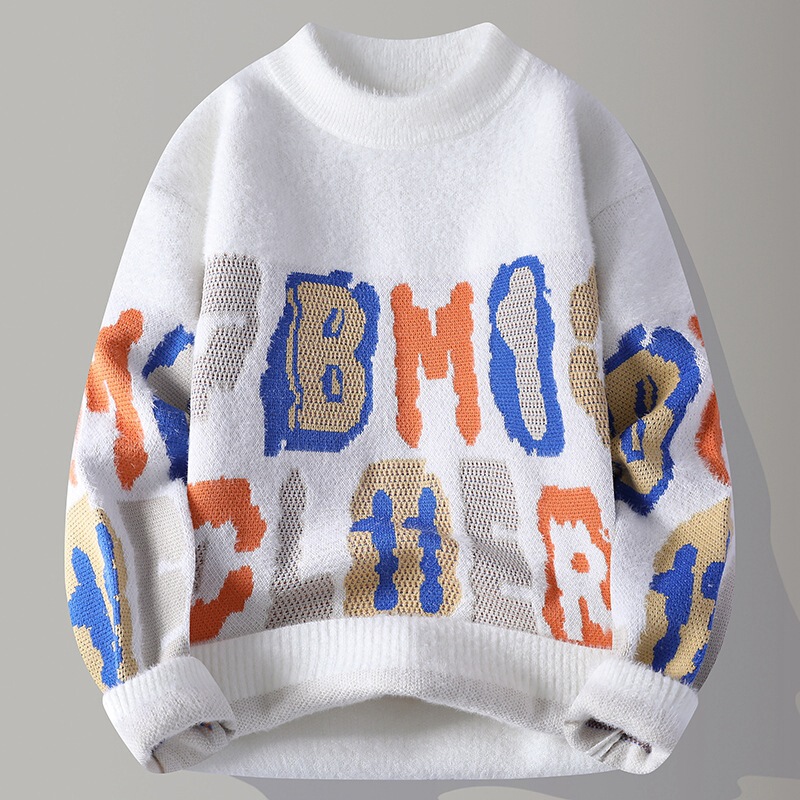 Tys-88032-Autumn and Winter New Men's Sweater Base Shirt Group File 20Th Wave Wholesale