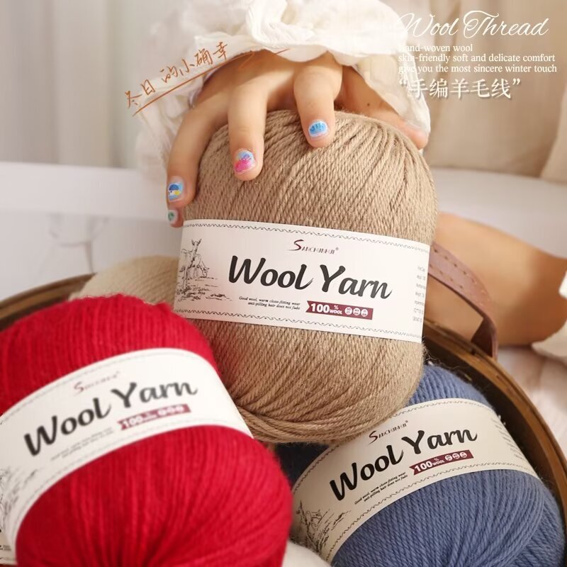 Wool Thread Wool Export Style Hand-Knitted Sweater Scarf Factory Direct Sales Wholesale Wool Yarn Wool Worsted