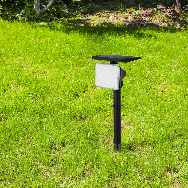 新款亚马逊家用太阳能投光灯 户外草坪庭院壁灯 led双色一体射灯