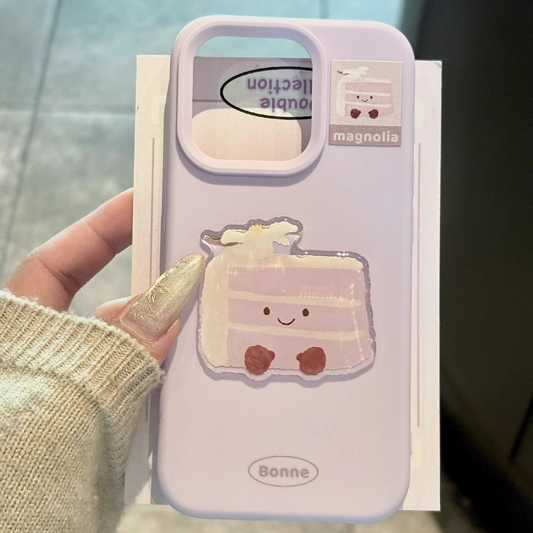可爱奶呼呼趣味小蛋糕16promax手机壳iPhone15硅胶12苹果14适用13