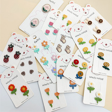 电脑绣花标卡通花朵标水溶徽章饰品辅料装饰DIY刺绣贴布贴