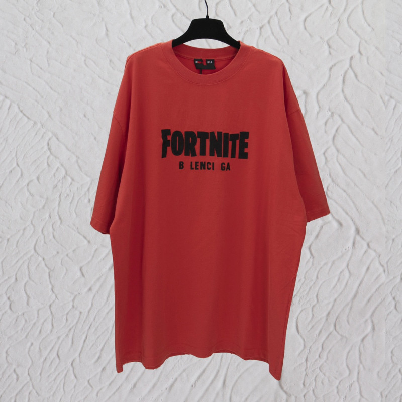 オリジナルパリBファーティーンジョイントモデルの正しいバージョン、文字刺繍入り男女兼用小衿半袖Tシャツ|undefined