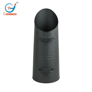 Cross-border European fireplace tools wrought iron black bevel pointed mouth carbon bucket
