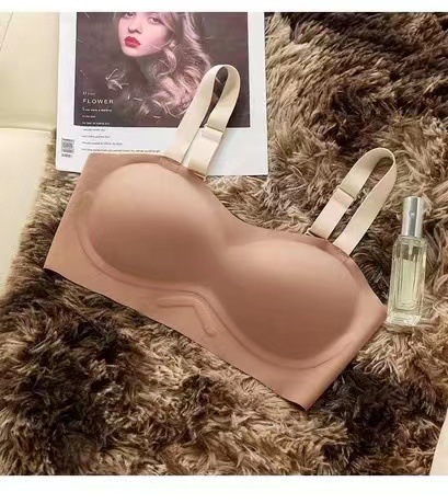Tubo superior ropa interior Mujer anti-exposición cómodo push up chica sujetador sin anillo de acero pecho chaleco sin costuras sujetador 883