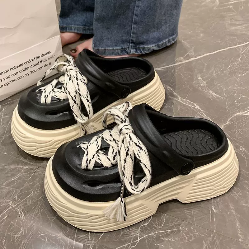 Толстая подошва нишевые дизайнерские ощущения толстое дно увеличено