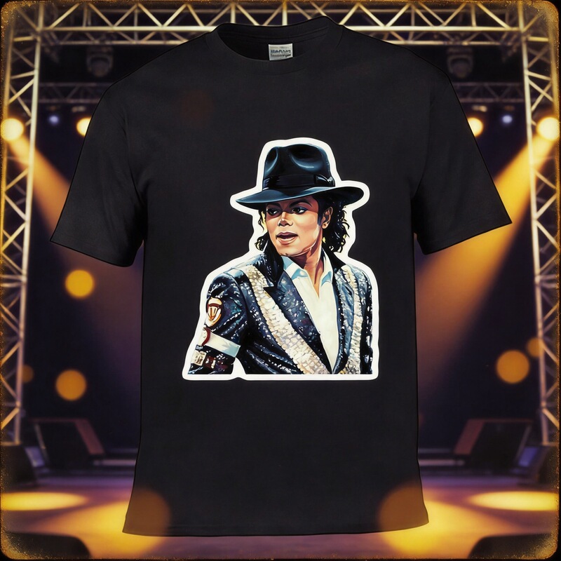 Michael Jackson Pop Star Portrait Short Sleeve T-Shirt