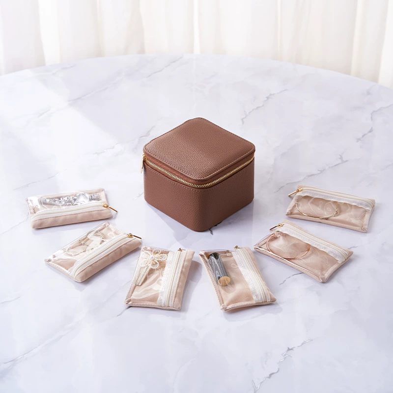 Изысканная портативная многофункциональная коробка ювелирных изделий Кольцо Кольцо Браслет Золотые Ювелирные изделия Коробка Ювелирные изделия Коробка для хранения