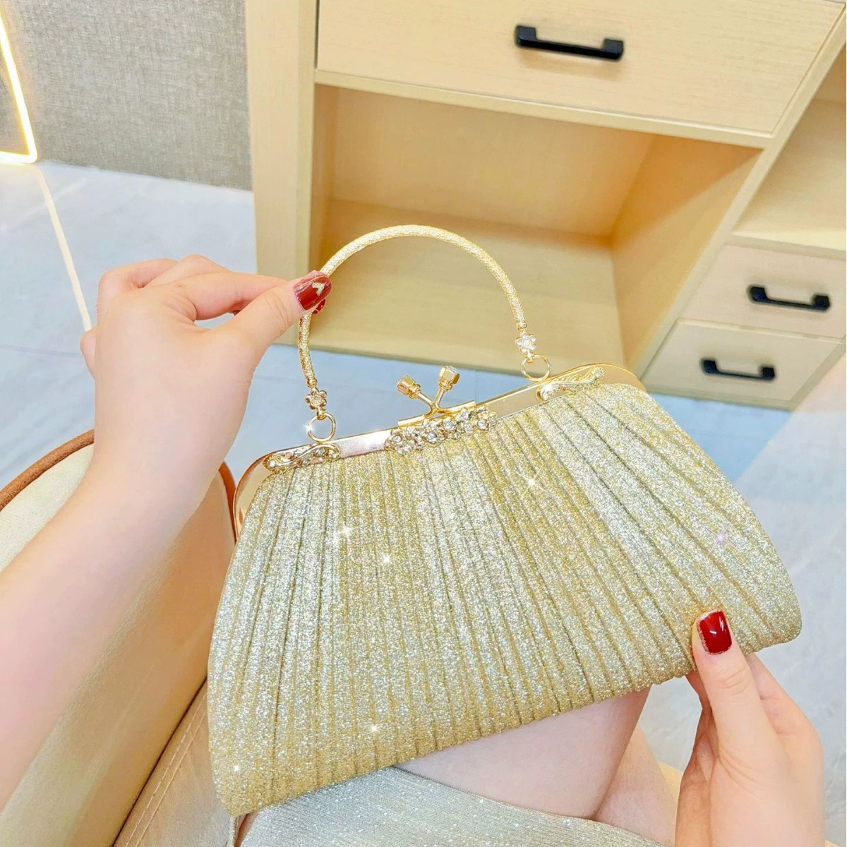 Small clutch bag, one-shoulder bag, shoulder bag, cheongsam, (Cross-border trading), food bag
