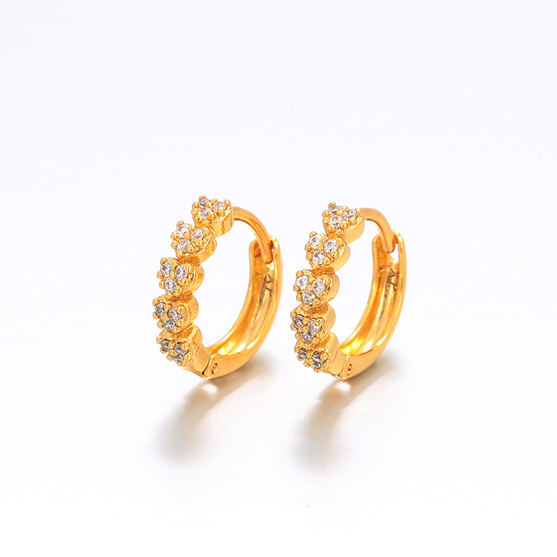 Xuping Europa y los Estados Unidos transfronterizos imitación oro ligero lujo temperamento aretes de moda aleación de cobre chapado 24k aretes de aretes al por mayor