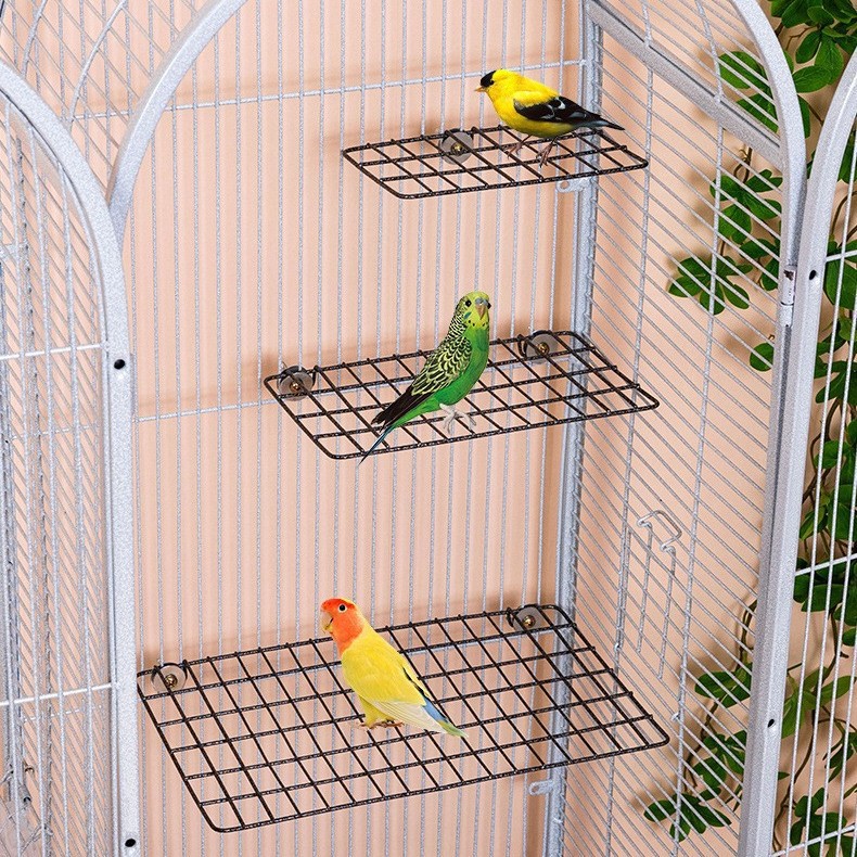 鸟用鹦鹉站网互动站台休息站架跳台平台爬梯攀爬玩具铁丝站网片