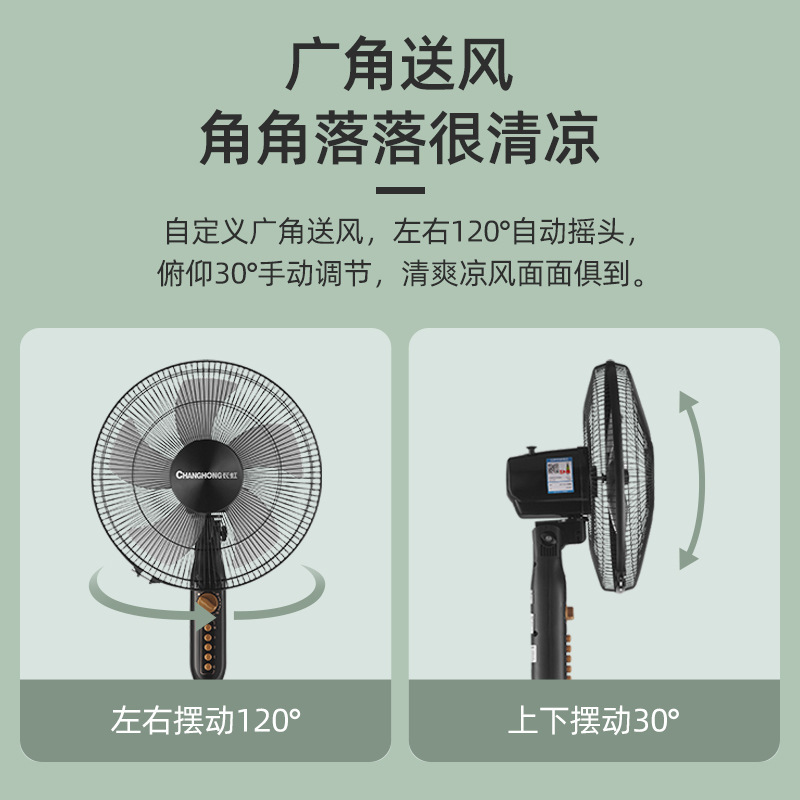 【严选】Changhong/长虹电风扇家用落地扇办公摇头立式风扇电风扇|undefined