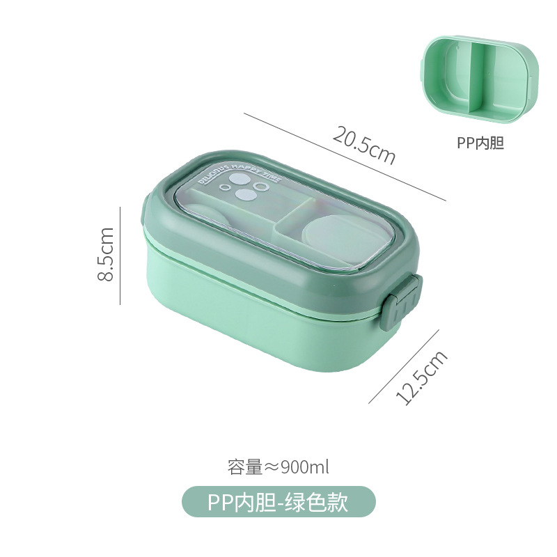 Juego de loncheras portátiles para estudiantes de paja de trigo de estilo japonés