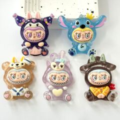 新商品の透サラダ布シリーズの立体アニメの潮は樹脂の置物の冷蔵庫を遊んで装飾品を貼ります。