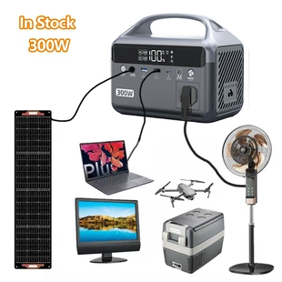 Solar generator LiFePO4 220v 110v Battery Replaceable 300w