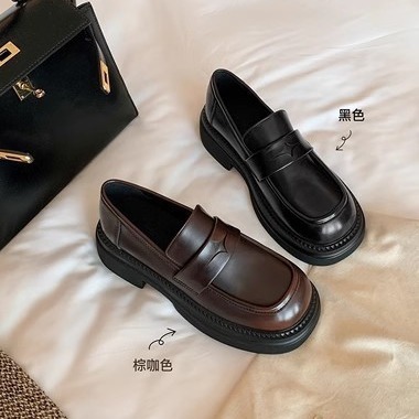 現物 ~ 蘇ラインと同じ英倫風復古色の厚い底の怠け者の楽福靴の女性の小さい革靴|undefined