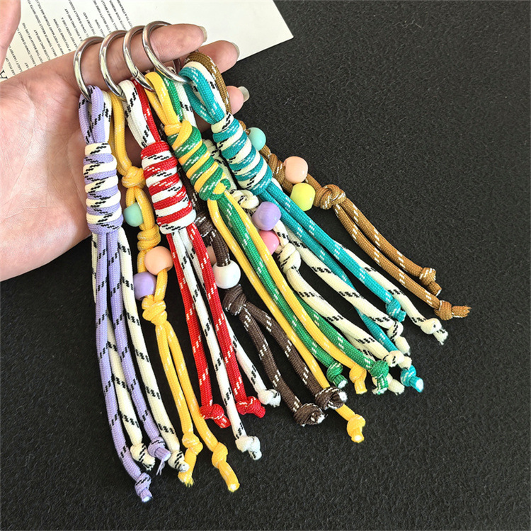 Modern Style Braiding Thread Knot Women's Bag Pendant Keychain display picture 5