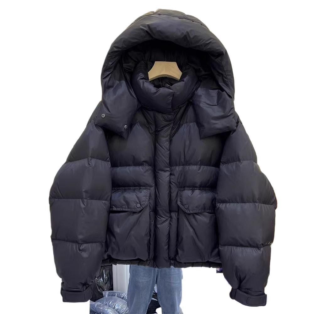 胖200斤羽绒棉服女2025冬季新款小个子加厚保暖连帽棉衣外套