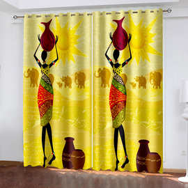 窗帘来图一件起订 跨境家纺窗帘 遮光窗帘定制成品窗帘 一个代发