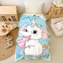 法兰绒儿童小毛毯冬季双层加厚婴幼儿宝宝幼儿园小毯子羊羔绒童毯