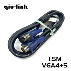 Vga線コンピュータディスプレイビデオケーブルvga4 + 5コンピュータビデオケーブル1.5メートルvga線15針-15針