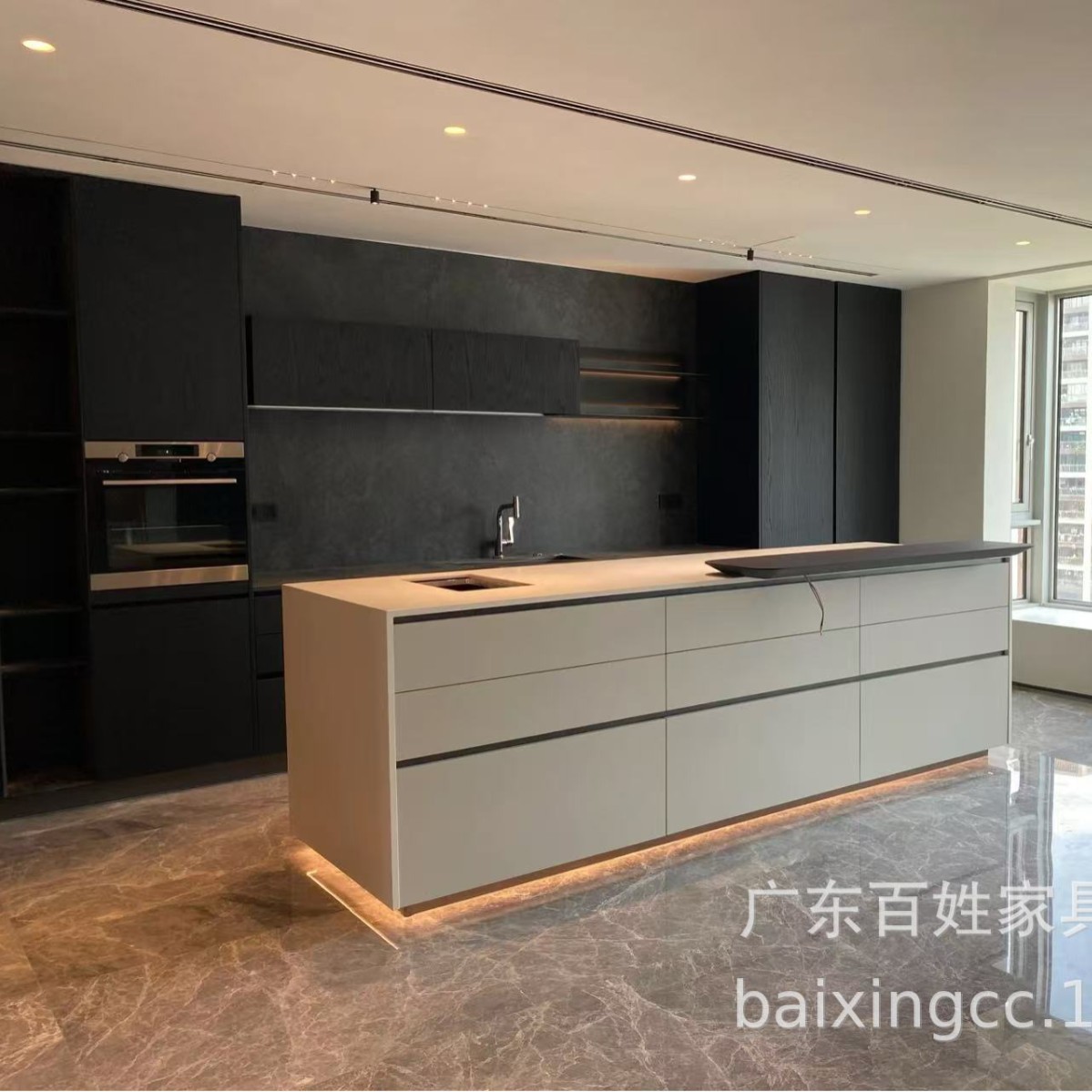 外贸出口橱柜定制家具套装整体灶台柜一体柜收纳定做厨房橱柜定