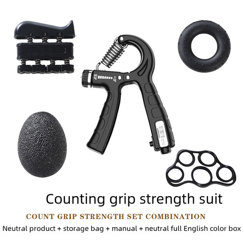 Adjustable Counting Grip Trainer Set of Five Finger Grip Trainer Grip Ring Grip Ball Finger Trainer Home Fitness