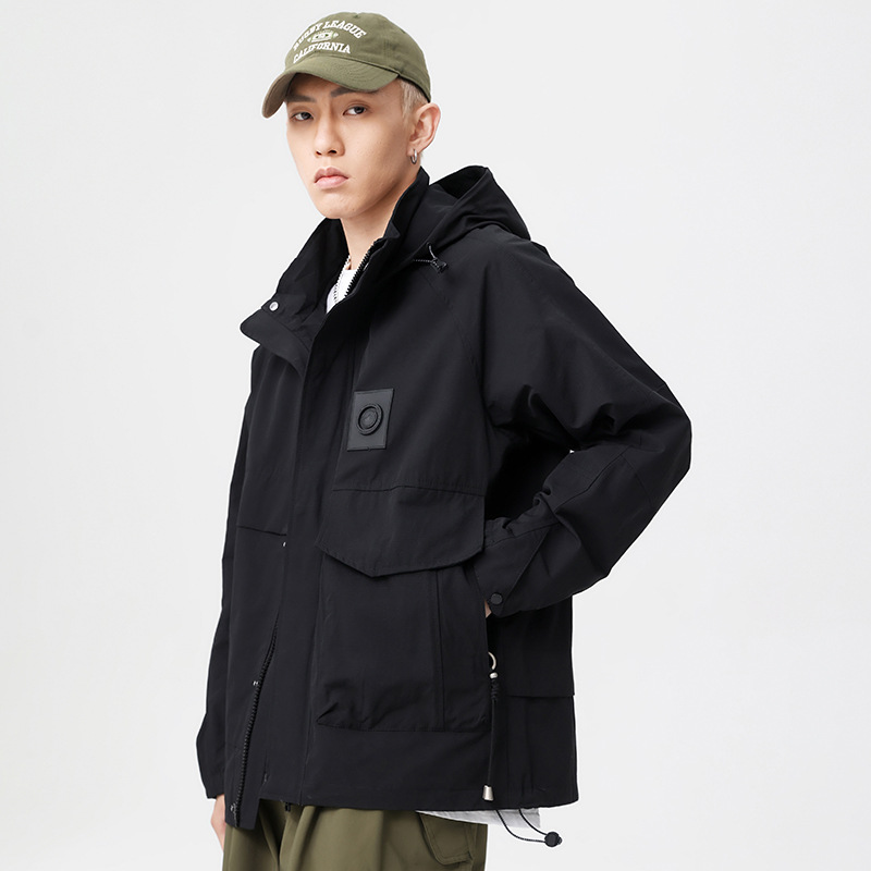 Nuovo cappotto casual da uomo con cappuccio, ampio e alla moda, marchio American Stormtrooper, primavera e autunno_voghion.com