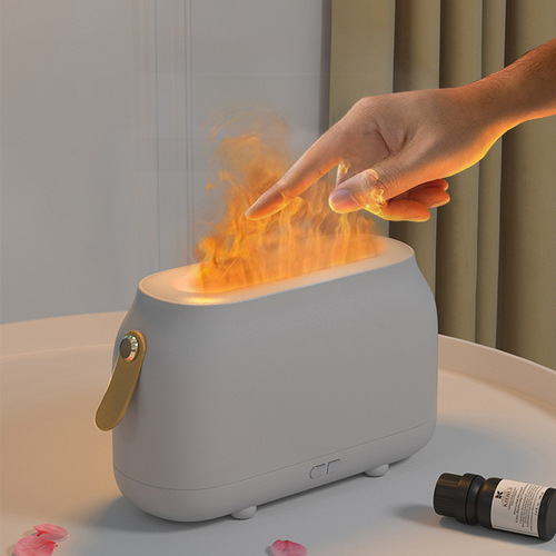 New Nordic Simulation Flame Aroma Diffuser Humidifier Bedroom Atmosphere Lamp Air Purifier Home Smart Gift