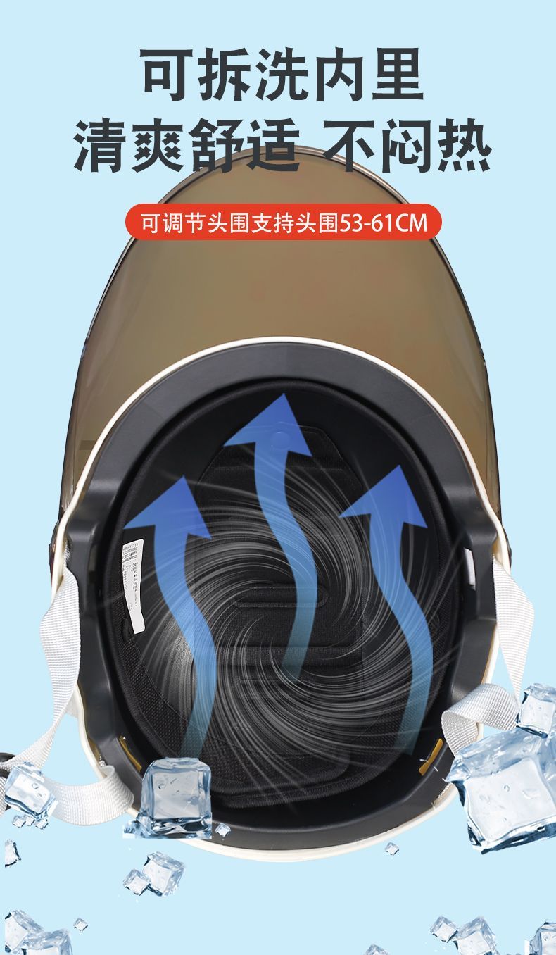 3C Certified Electric Motorcycle Helmet - Breathable Sunscreen Half Helmet