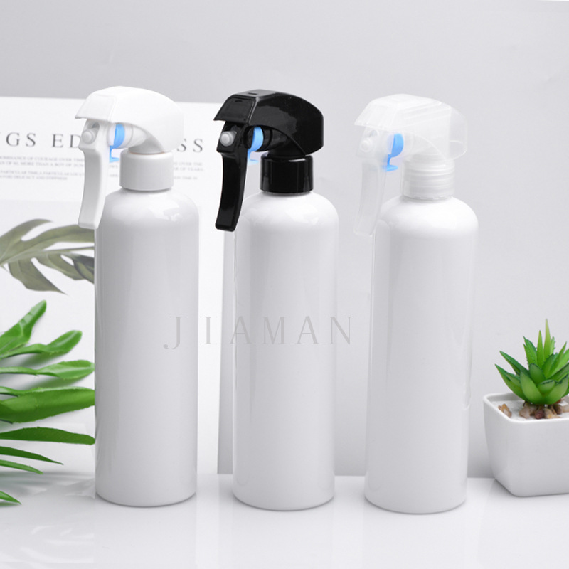 350ml圆肩白色24牙G枪 园艺浇花塑料瓶 PET喷雾瓶 手扣式喷枪瓶