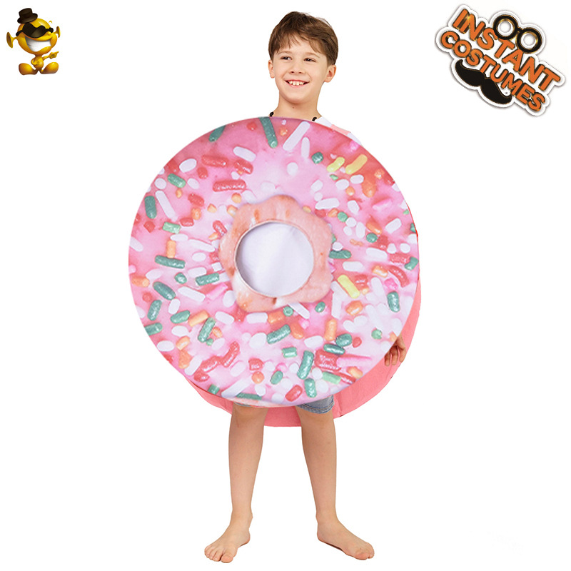 De Halloween de Los Niños los hombres y las mujeres divertido juego rol donut Impresión digital traje COSPLAY ropa rendimiento