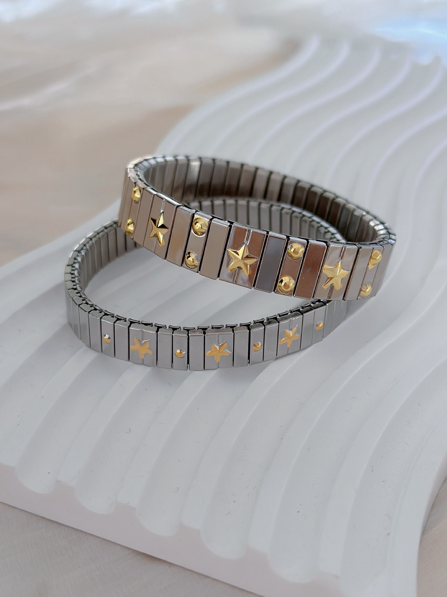 Κομψός Αστέρια 304 Ανοξείδωτο Ατσάλι Βραχιόλι Σε Χύμα display picture 4