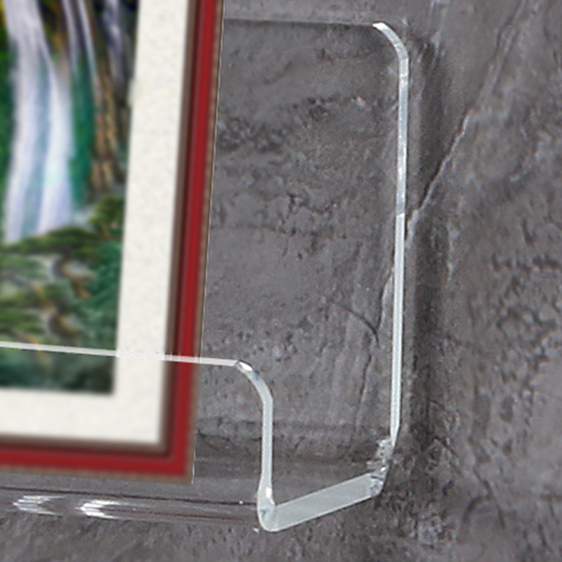 亞克力置物架U型壁掛式懸浮架透明收納擺物架書架專輯唱片展示架