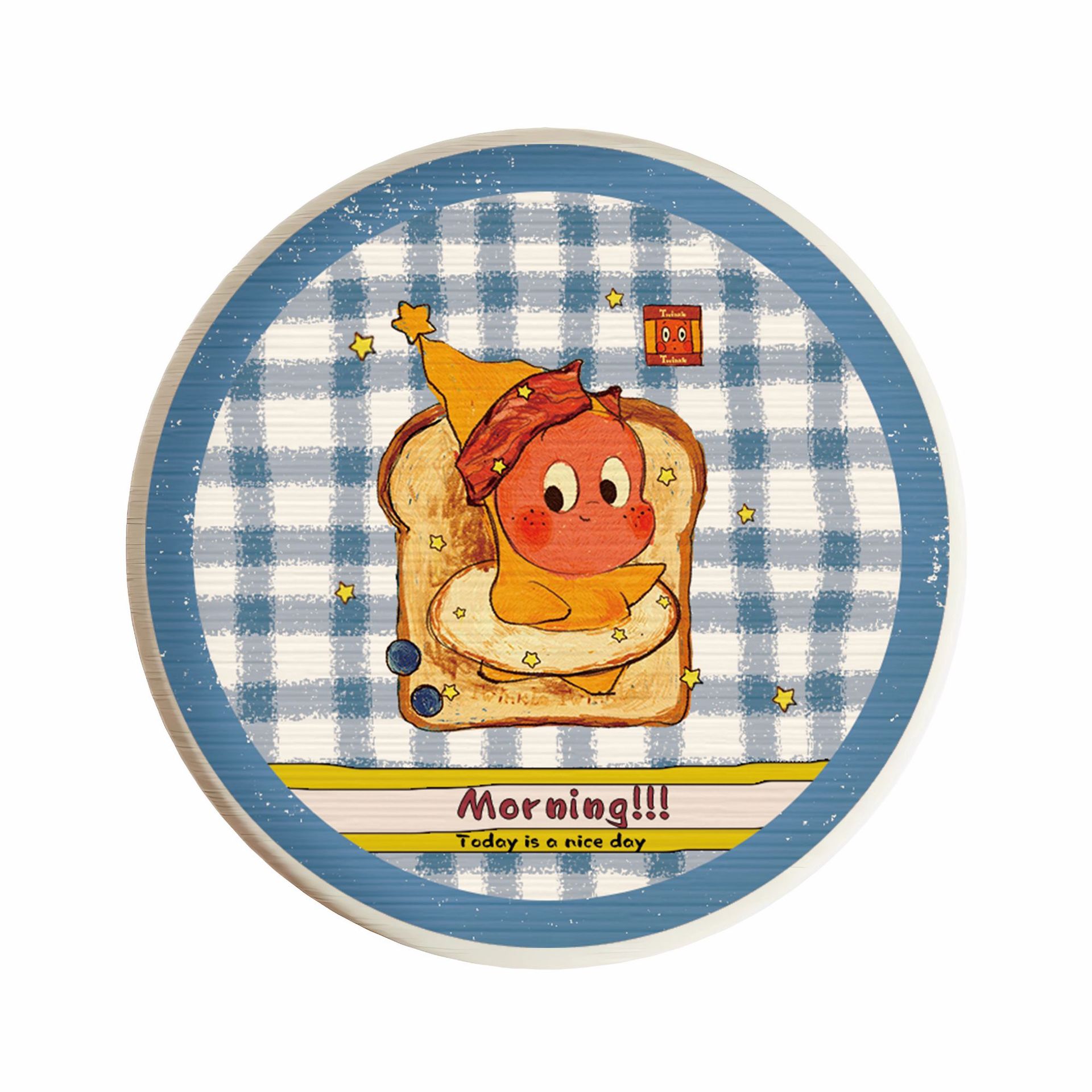 Posavasos de café de oficina de dibujos animados, posavasos de escritorio, posavasos de agua redondos, almohadillas absorbentes de agua de barro de diatomeas, encimera de secado rápido