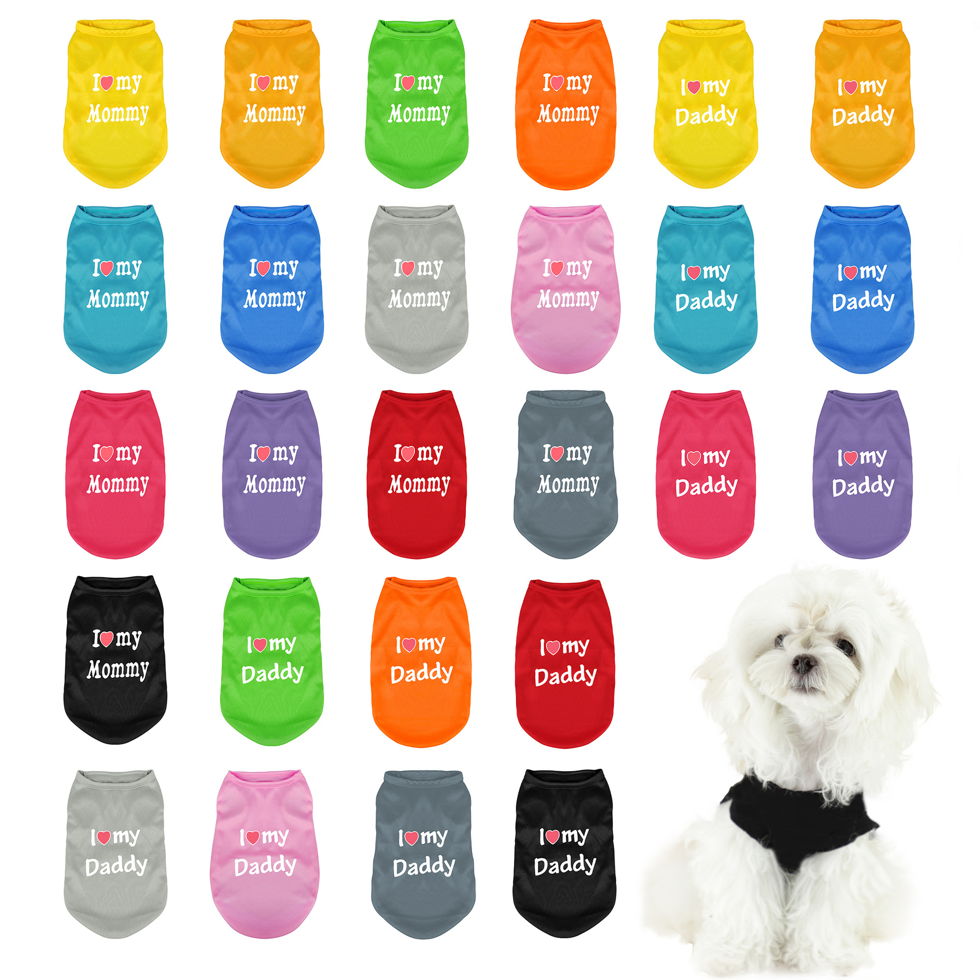 Cute Polyester Letter Pet Clothing display picture 1