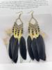 Earrings with tassels suitable for photo sessions, boho style