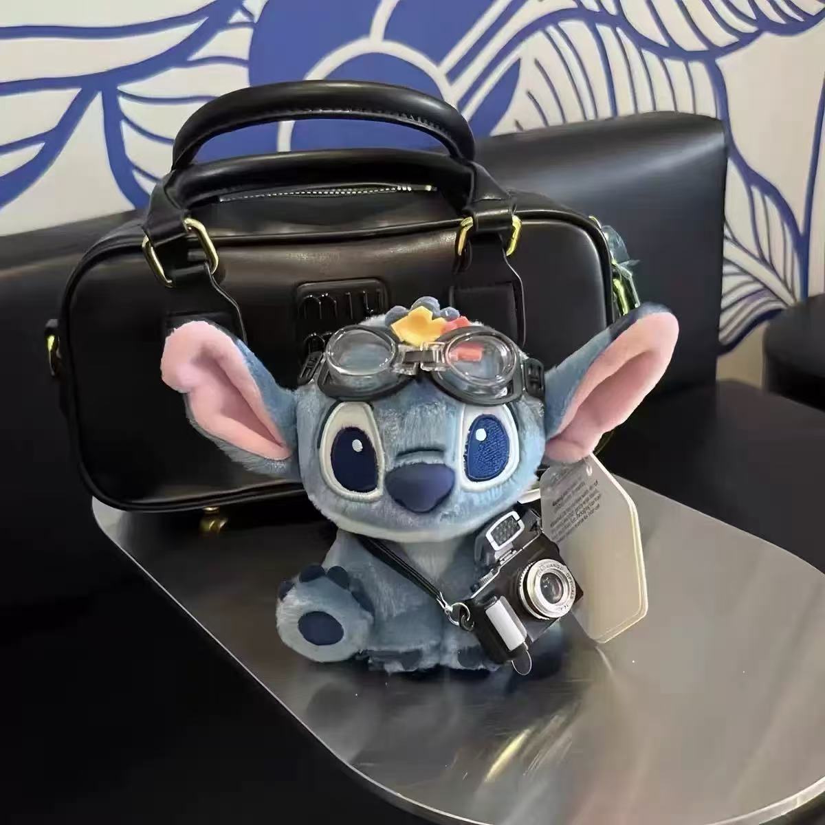 Amantes de la cámara adorables de alto valor de cara muñeca Stitch colgante en el viento Stitch mochila colgante llavero