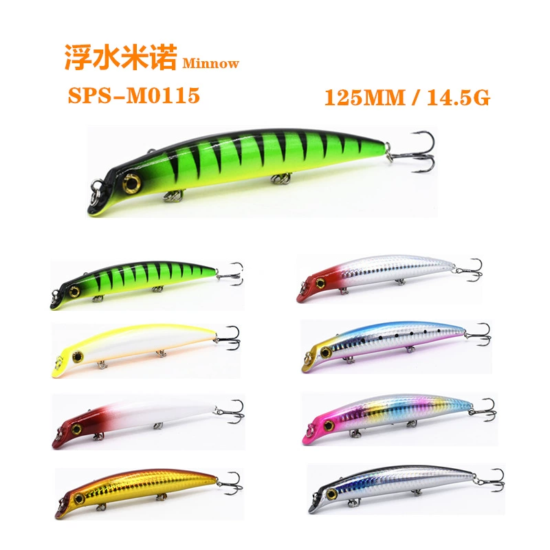[Фабрика прямых продаж] Пластиковая бионическая жесткая приманка Luya приманка Mino 125mm14.5g Оптовые рыболовные снасти различные поддельные приманки