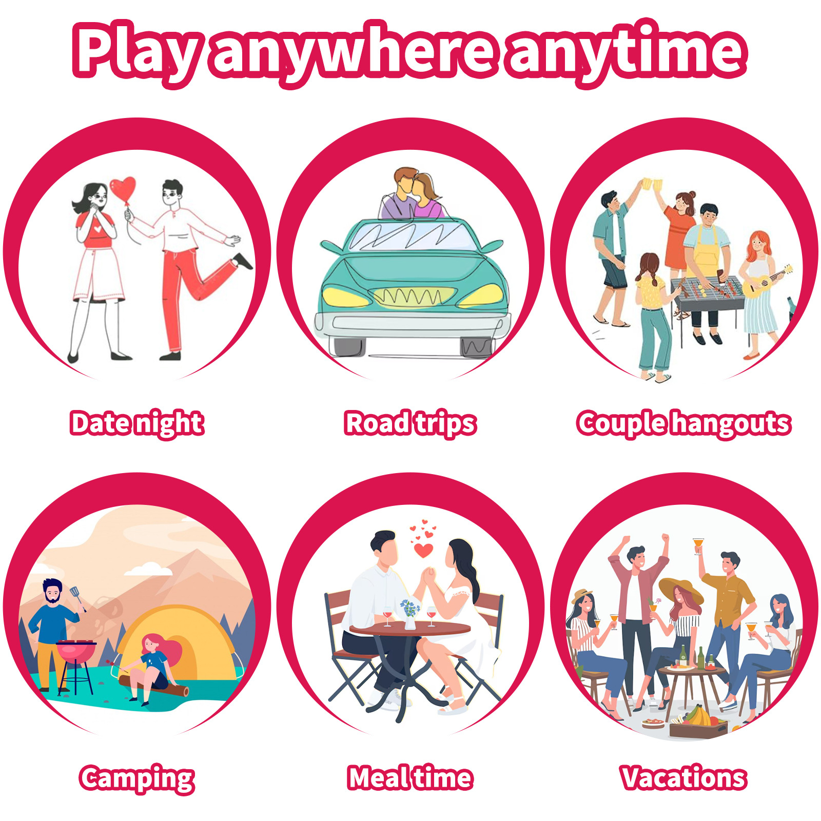 Couple Date Cards 50 Pack Romantic Relationship Interaction Game_voghion.com