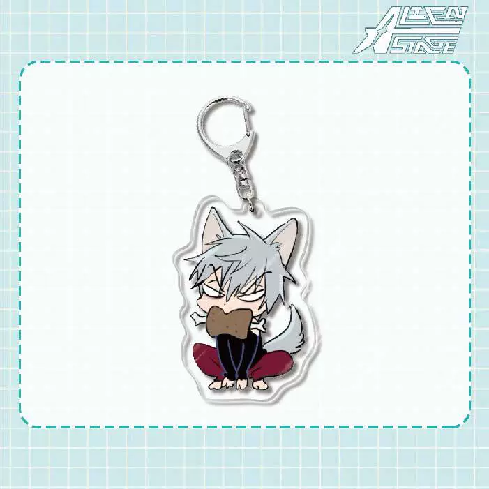 Acrylic keychain (Alien Stage) Mizi Sua, double‑sided 6 cm, metal ring & clasp