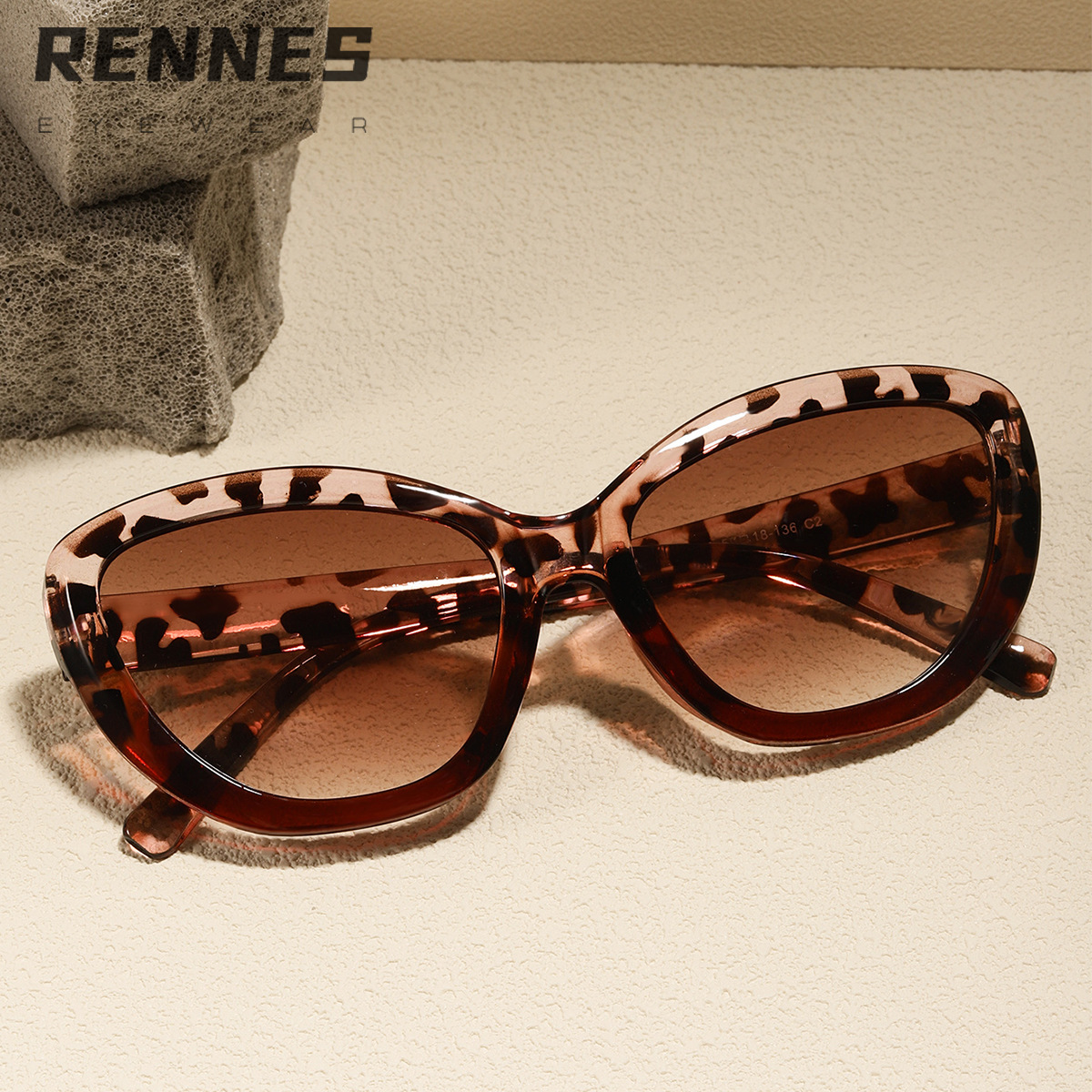 Nuevo ojo de gato gafas de sol ins estilo transfronterizo gafas de sol moda femenina personalidad transfronteriza marco grande UV400 gafas