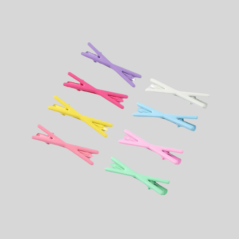 4.5cm Cross Bangs Hairpin Korean Style Fresh and Sweet Broken Hair Side Clip Handmade DIY Hairpin Decoration Wholesale